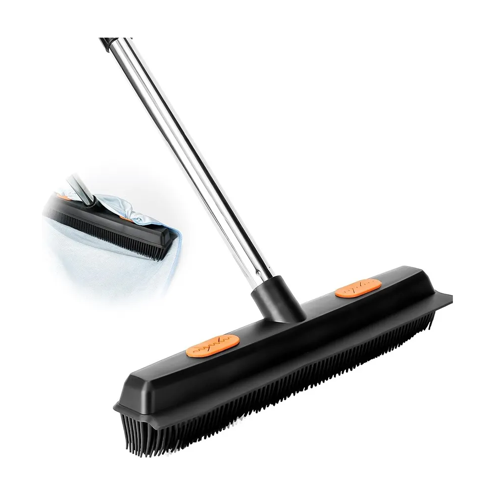 Foto 2 | Escoba Belug Pro 2 En 1 Cerdas De Hule Con Genericos De Limpieza Negro