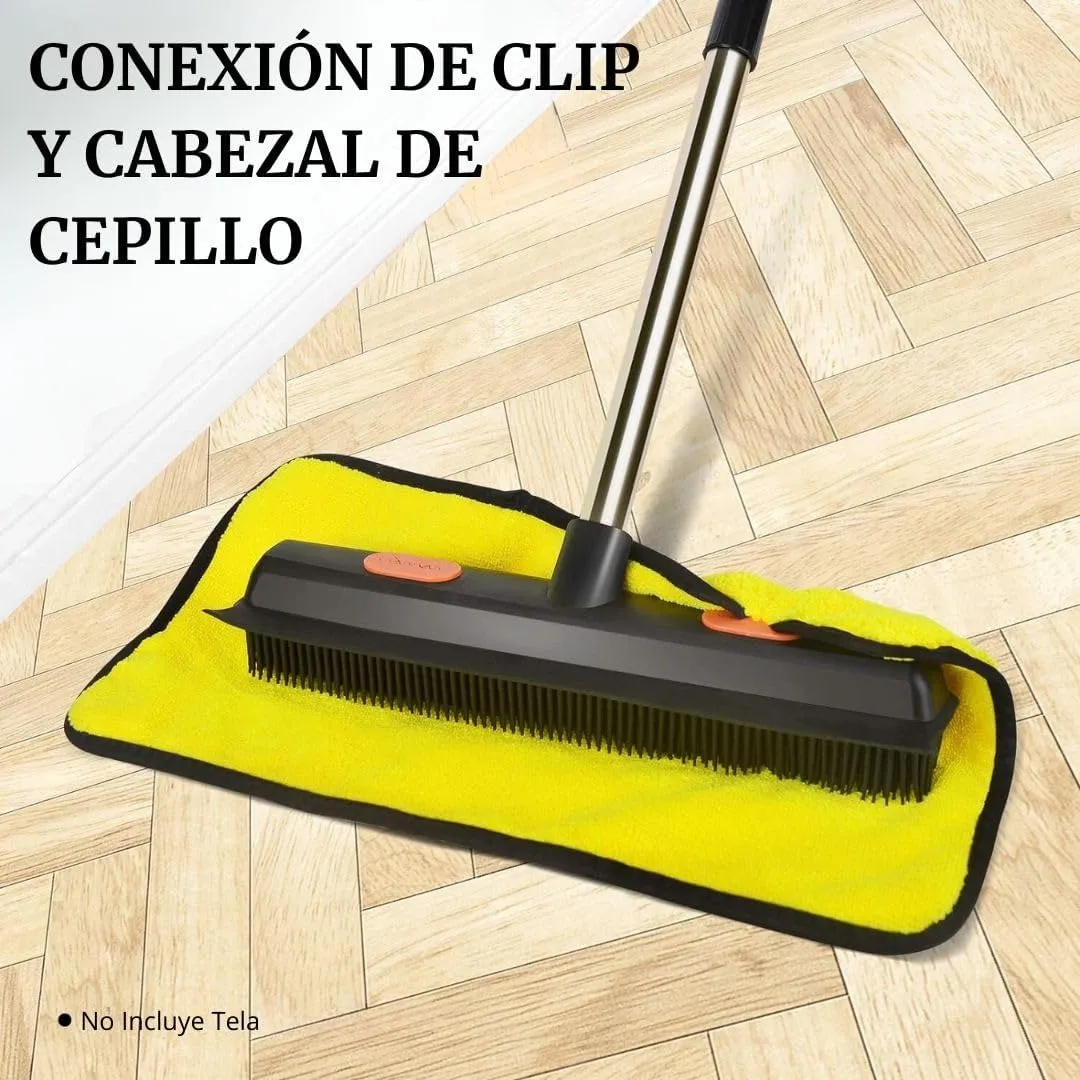 Foto 5 | Escoba Belug Pro 2 En 1 Cerdas De Hule Con Genericos De Limpieza Negro