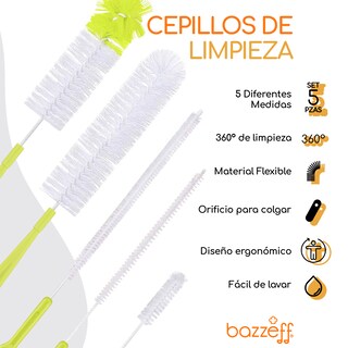 Foto 2 | Set de 5 Cepillos de Limpieza para Cocina Bazzeff Verde