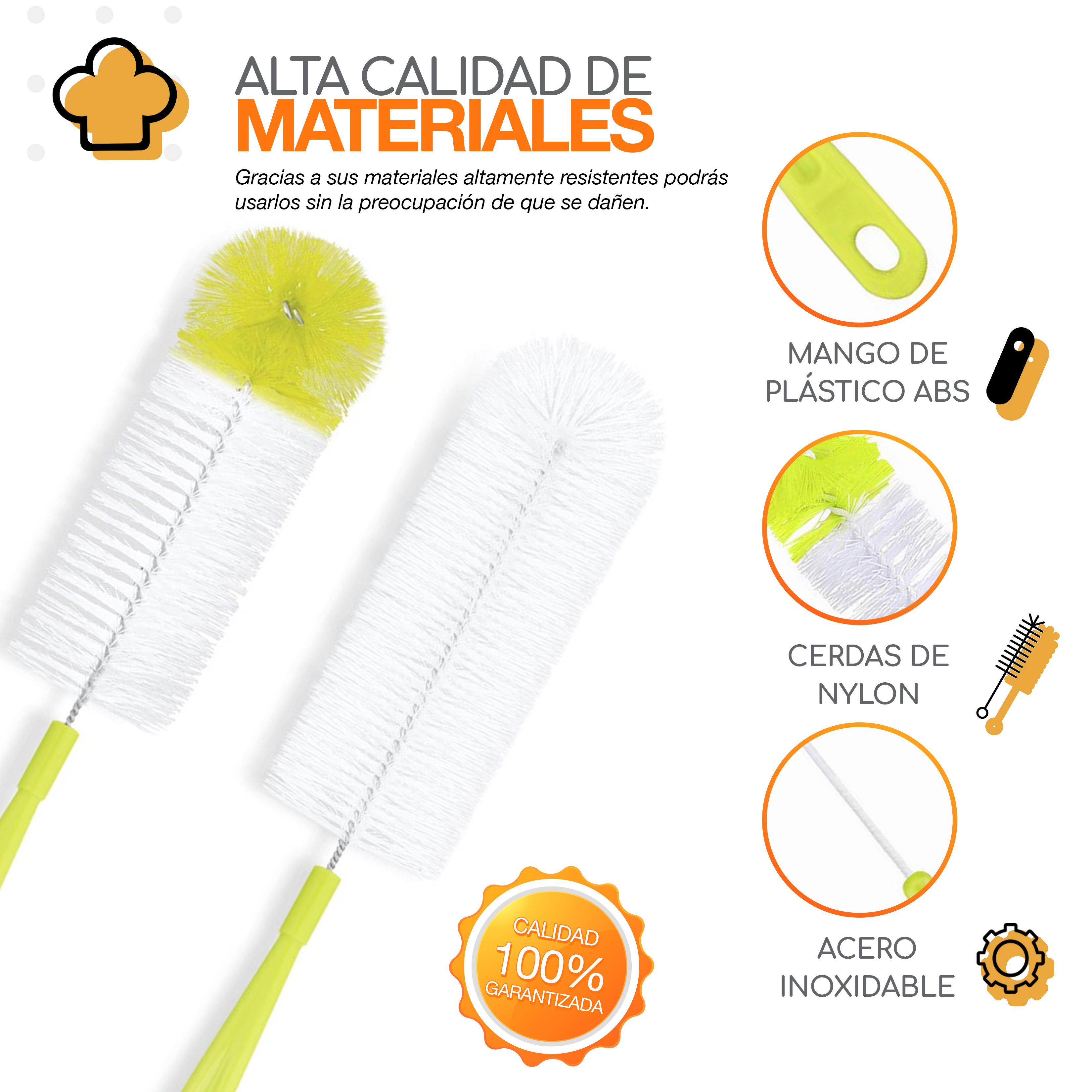 Foto 5 pulgar | Set de 5 Cepillos de Limpieza para Cocina Bazzeff Verde
