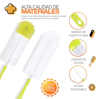 Foto 4 | Set de 5 Cepillos de Limpieza para Cocina Bazzeff Verde