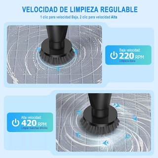 Foto 2 | Cepillo De Limpieza Eléctrico Para Baño Y Cocina Recargable Eo Safe Imports Esi-14367 Negro