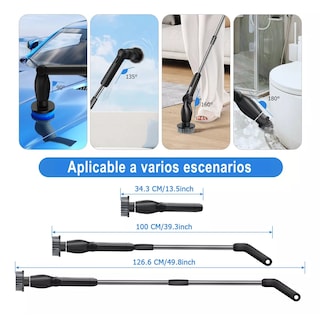 Foto 3 | Cepillo De Limpieza Eléctrico Para Baño Y Cocina Recargable Eo Safe Imports Esi-14367 Negro