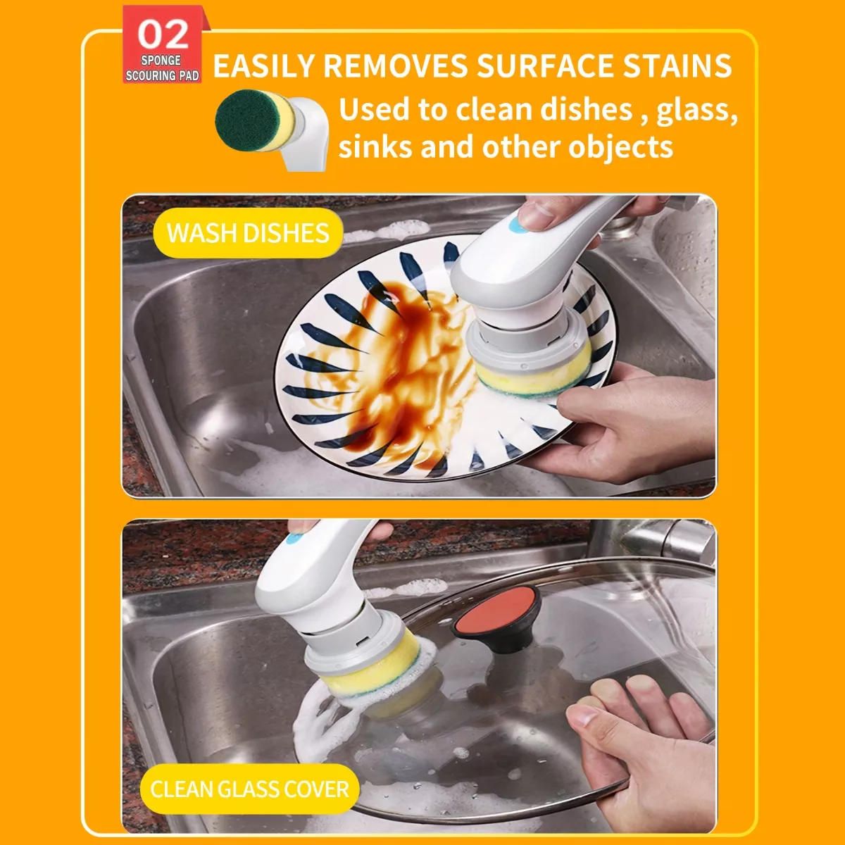 Foto 4 pulgar | Cepillo De Limpieza Eléctrico Recargable Para Baño Y Cocina Eo Safe Imports Esi-15452 Blanco