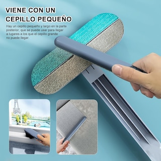 Foto 2 | Limpiador De Ventanas Y Azulejos Con Mango Extensible – Herramienta De Doble Cara Para Cristales, Vidrios Y Super