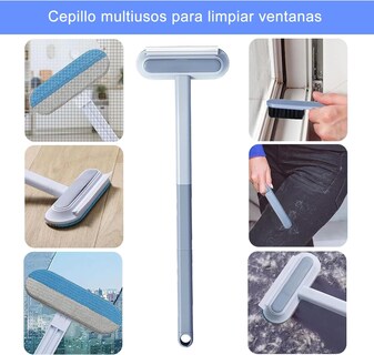 Foto 5 | Limpiador De Ventanas Y Azulejos Con Mango Extensible – Herramienta De Doble Cara Para Cristales, Vidrios Y Super