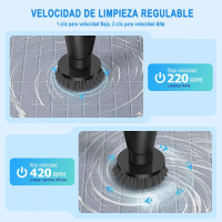 Foto 3 pulgar | Cepillo De Limpieza Eléctrico Para Baño Y Cocina Recargable Eo Safe Imports Esi-14367-1 Negro