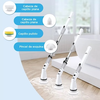 Foto 3 | Cepillo Limpiador De Baño, Eléctrico Inalámbrico Giratorio Eo Safe Imports Esi-13625-1 Blanco