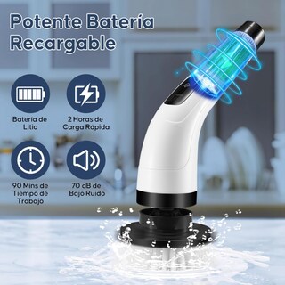 Foto 3 | Cepillo De Limpieza Eléctrico Inalámbrico Rotativo Eo Safe Imports Esi-14368-1 Blanco