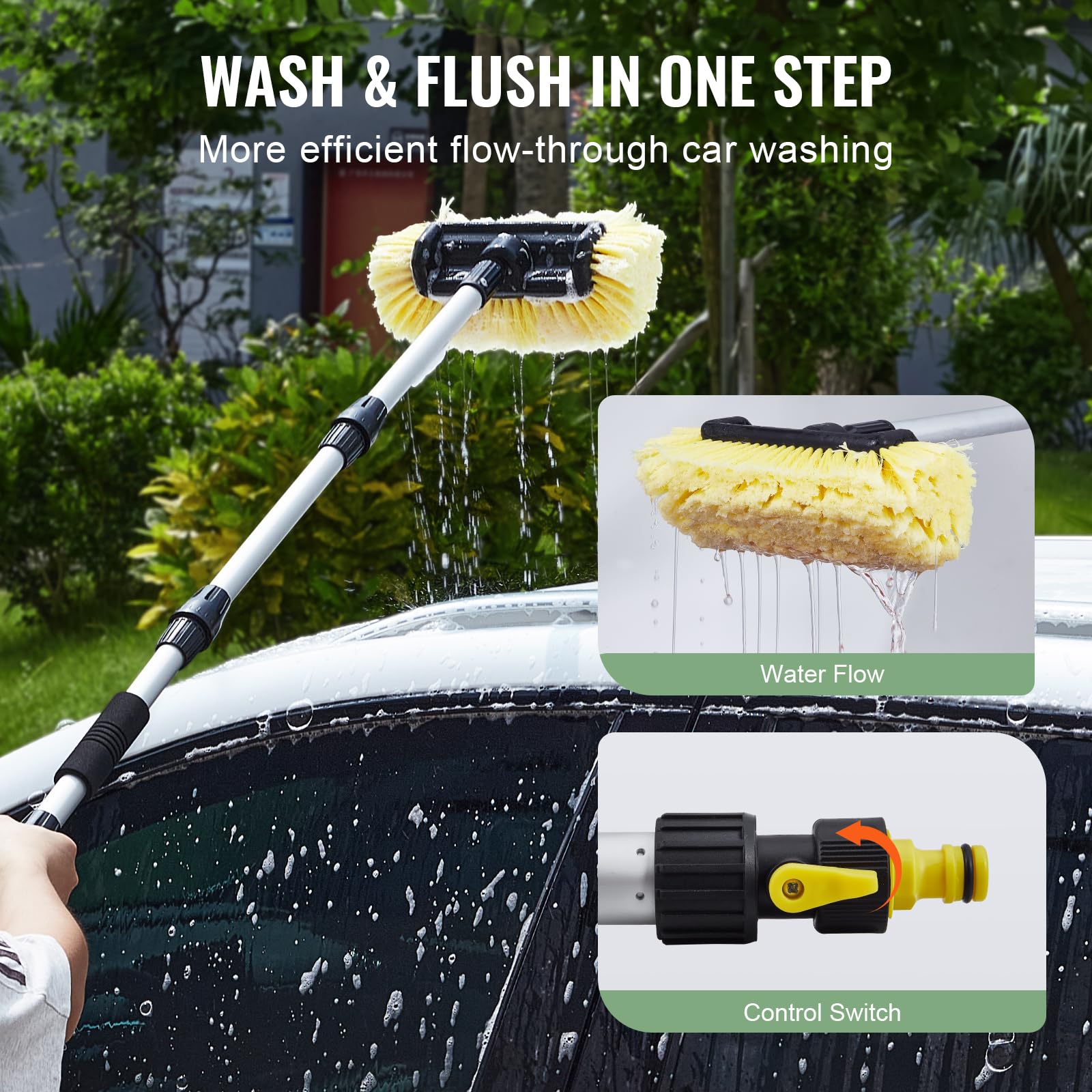 Foto 6 | Cepillo Para Lavado De Coches Vevor, 170 Cm, Extensible Con Mango Largo De Pvc - Venta Internacional.