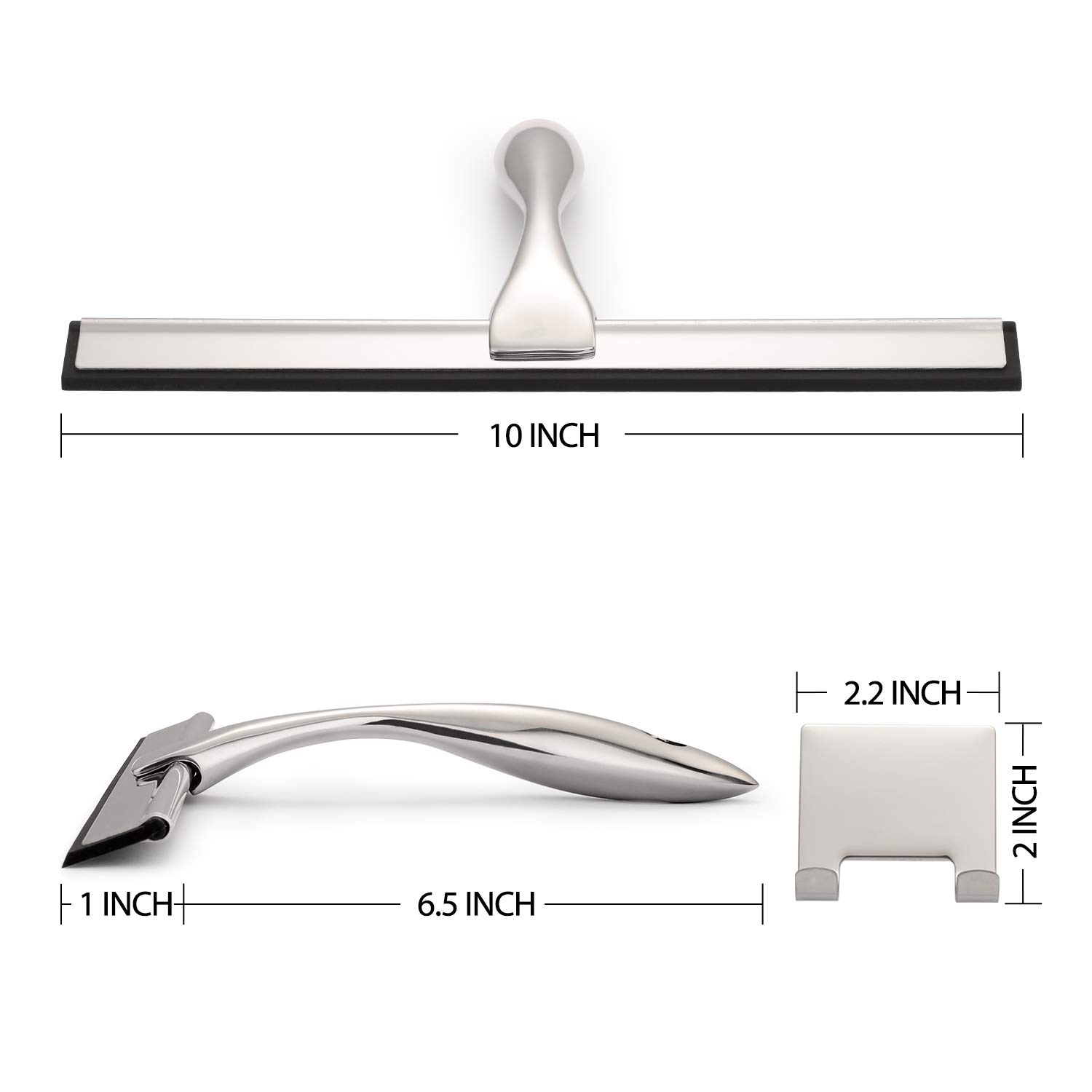Foto 3 pulgar | Espátula De Ducha Hiware Multiusos De Acero Inoxidable De 25 Cm - Venta Internacional.