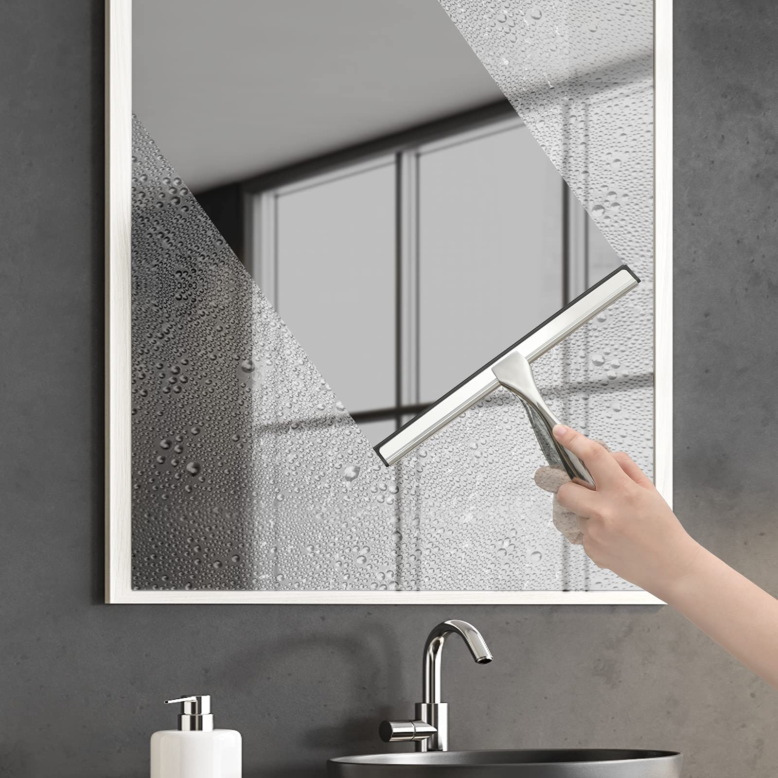 Foto 5 pulgar | Espátula De Ducha Hiware Multiusos De Acero Inoxidable De 25 Cm - Venta Internacional.