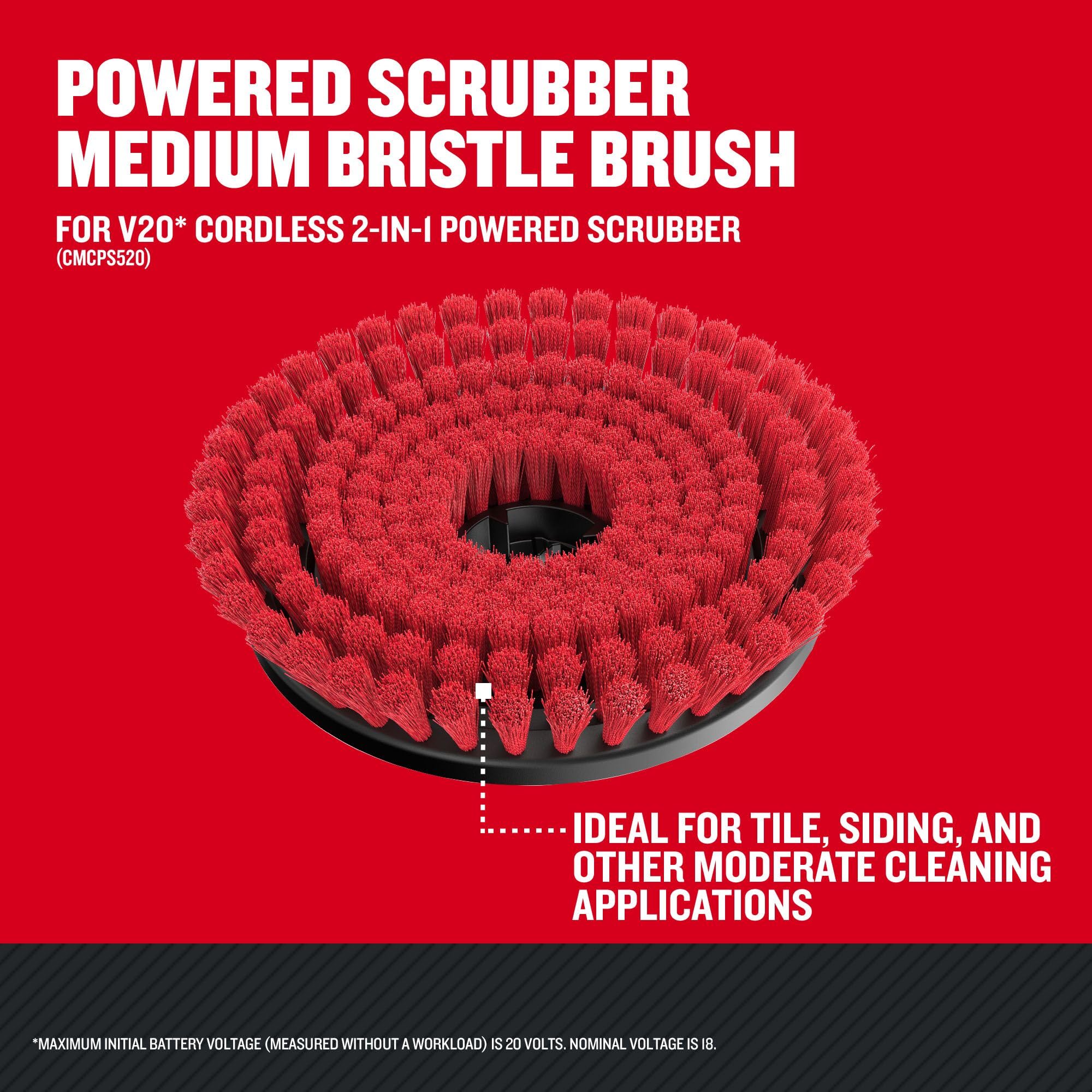 Foto 3 pulgar | Cepillo De Limpieza Craftsman Power Scrubber Medium Bristle V20 - Venta Internacional.