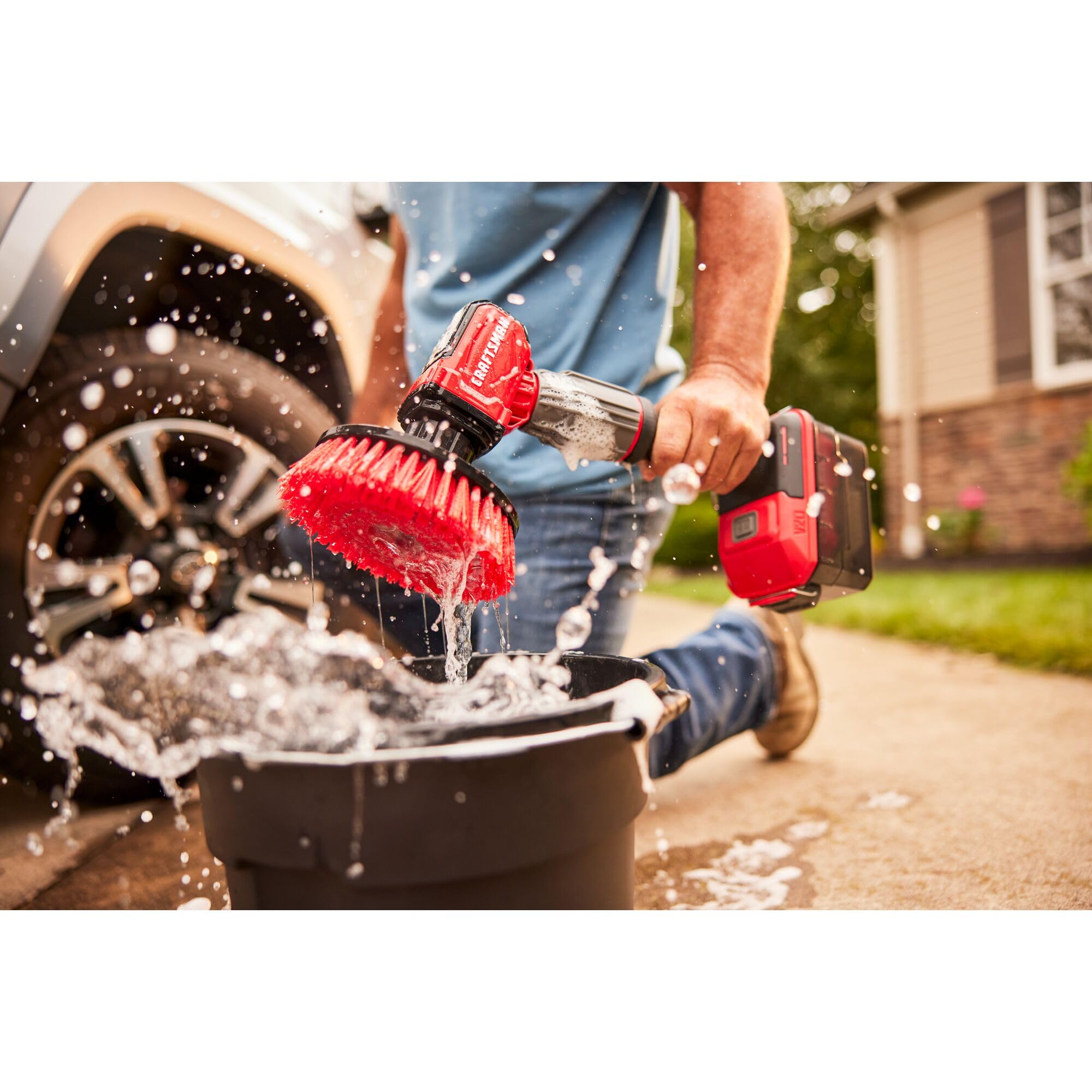 Foto 5 pulgar | Cepillo De Limpieza Craftsman Power Scrubber Medium Bristle V20 - Venta Internacional.