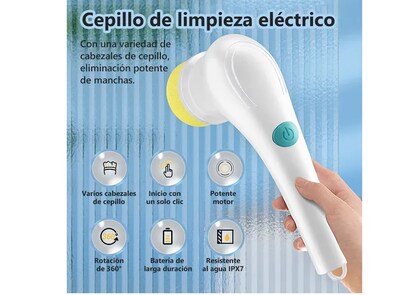 Foto 2 | Xtellar Cepillo Eléctrico De Limpieza Profunda Para Baño Con 9 Cabezales Intercambiables