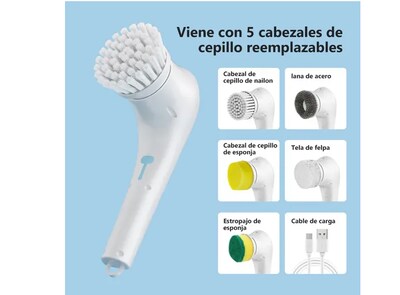 Foto 3 | Xtellar Cepillo Eléctrico De Limpieza Profunda Para Baño Con 9 Cabezales Intercambiables