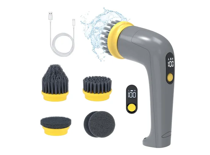 Foto 2 pulgar | Xtellar Cepillo De Limpieza De Baño Avanzado  Inalámbrico Y Eléctrico En Color Gris Elegante