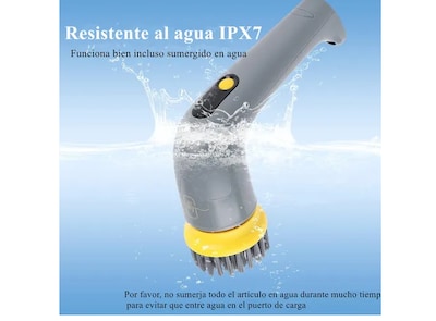 Foto 5 | Xtellar Cepillo De Limpieza De Baño Avanzado Inalámbrico Y Eléctrico En Color Gris Elegante