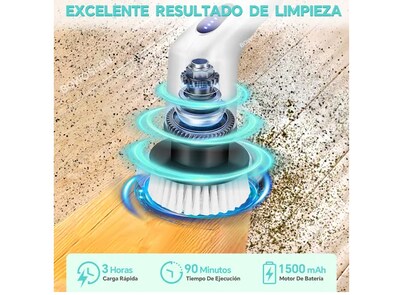 Foto 4 | Xtellar Cepillo Eléctrico Limpiador De Baño Inalámbrico Y Giratorio