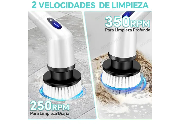Foto 6 pulgar | Xtellar Cepillo Eléctrico Limpiador De Baño Inalámbrico Y Giratorio