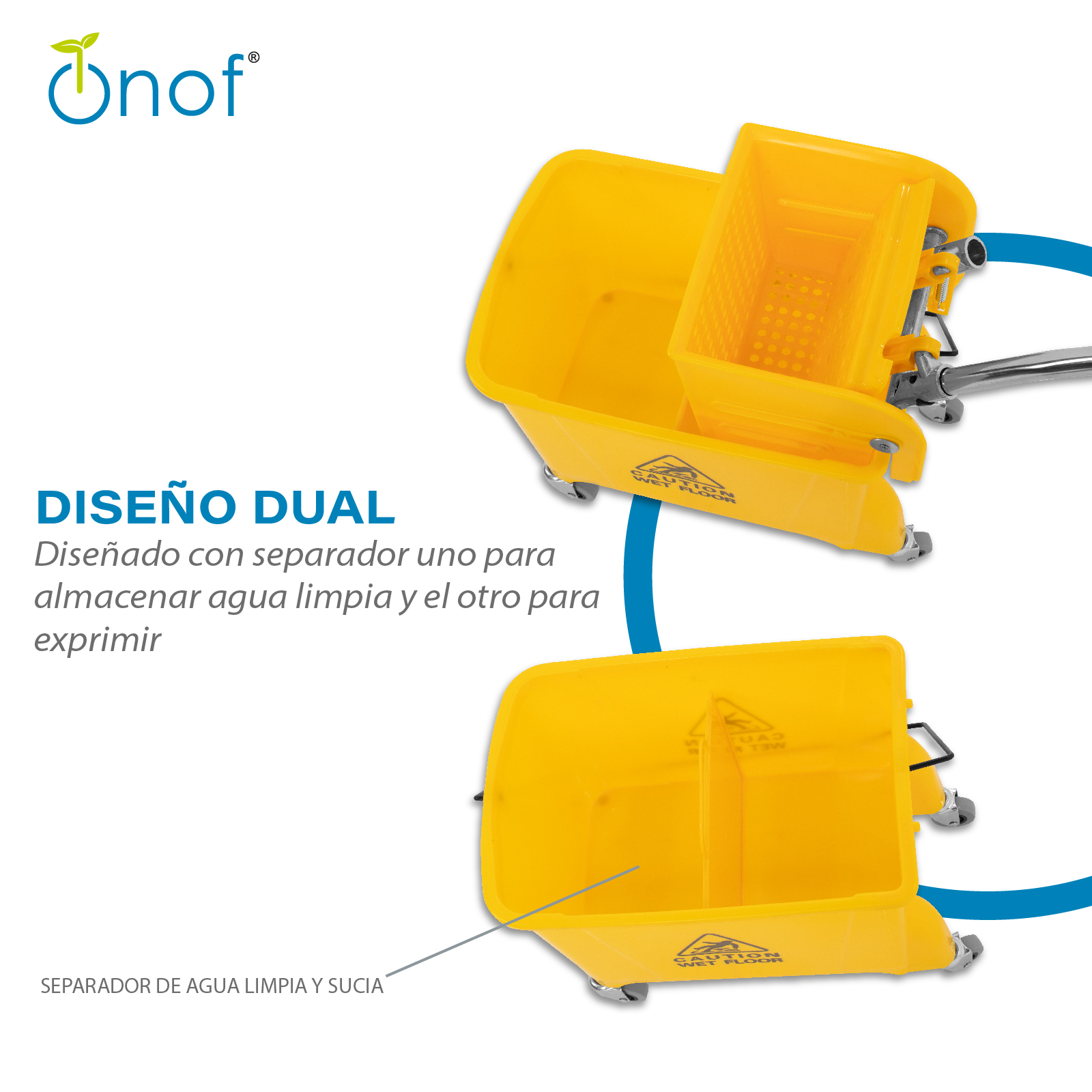 Foto 8 pulgar | Cubeta Exprimidora Onof Cue-001 Capacidad 20l color Amarillo