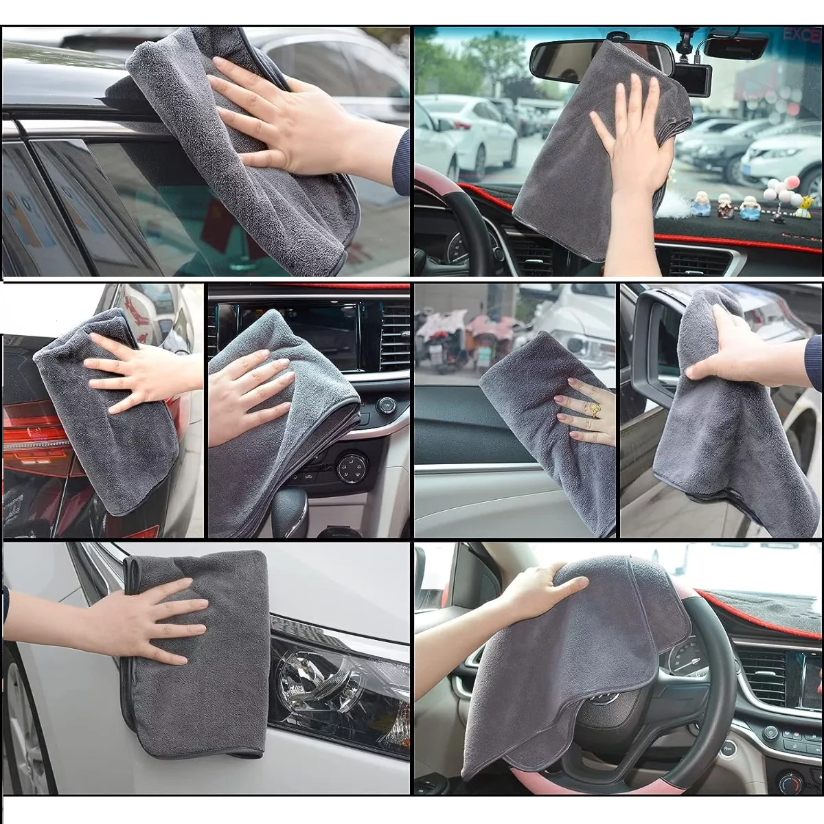 Foto 3 pulgar | Set 6 Paño Mágico Seco Con Toalla Superfina, 30*60cm Eo Safe Imports Esi-12358 Gris