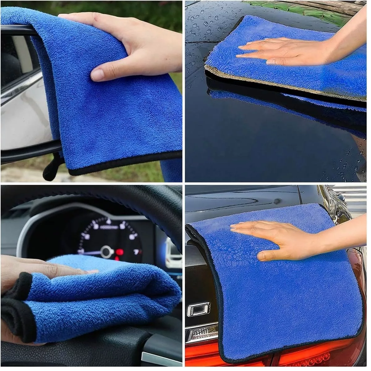 Foto 5 pulgar | Toalla Microfibra, Paño Seco Con Toalla Superfina, 6 Pzs Eo Safe Imports Esi-12359 Azul