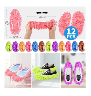 Foto 3 | Pantuflas Limpia Piso de Microfibra Multicolor 6 Pares
