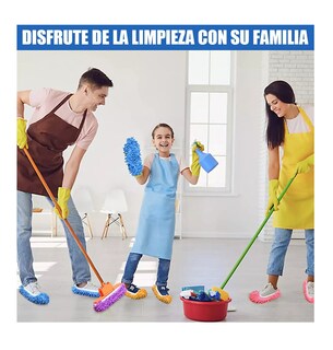 Foto 5 | Pantuflas Limpia Piso de Microfibra Multicolor 6 Pares