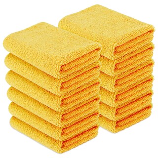 Foto 2 | Toallas de Microfibra Amerillo 12 Unidades16 x 16 cm - Venta Internacional