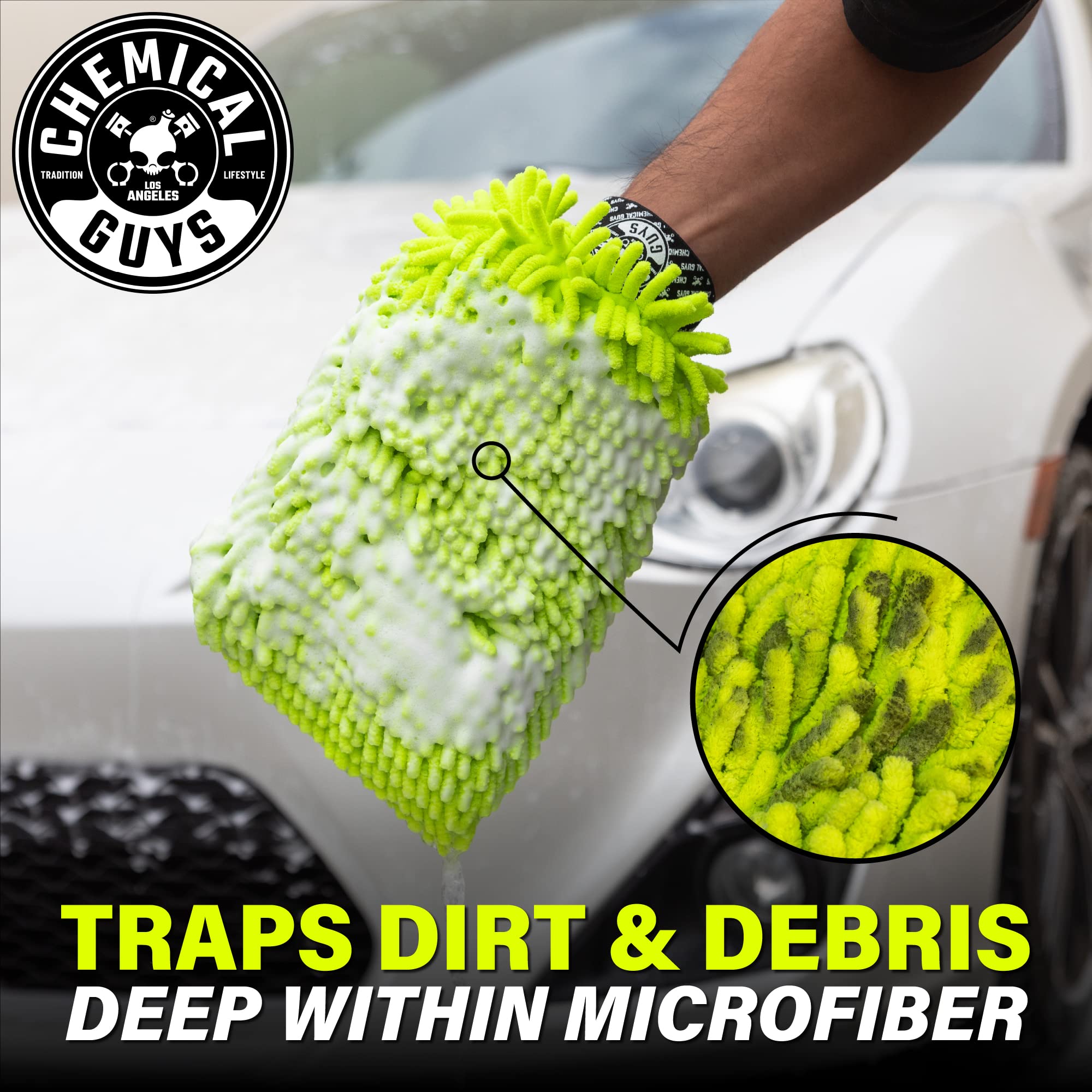 Foto 5 pulgar | Microfibra Wash Mitt Chemical Guys Chenille De Primera Calidad (paquete De 2) - Venta Internacional.