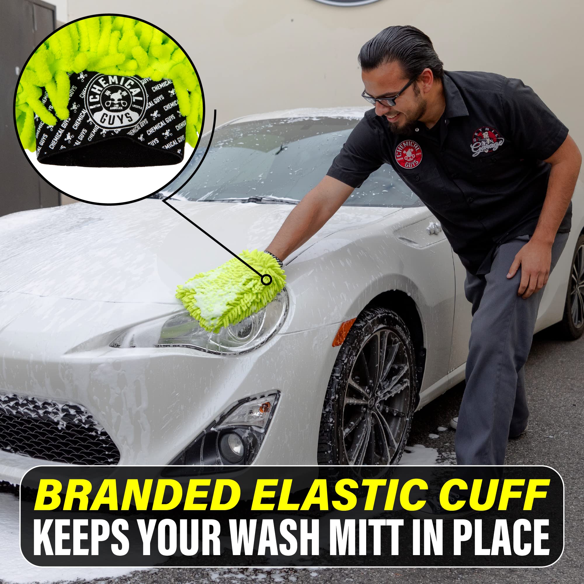 Foto 5 | Microfibra Wash Mitt Chemical Guys Chenille De Primera Calidad (paquete De 2) - Venta Internacional.