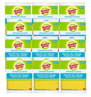 Foto 1 | Paño De Limpieza Scotch-brite Sponge, Paquete De 24 Unidades, Reutilizable, 3m - Venta Internacional.