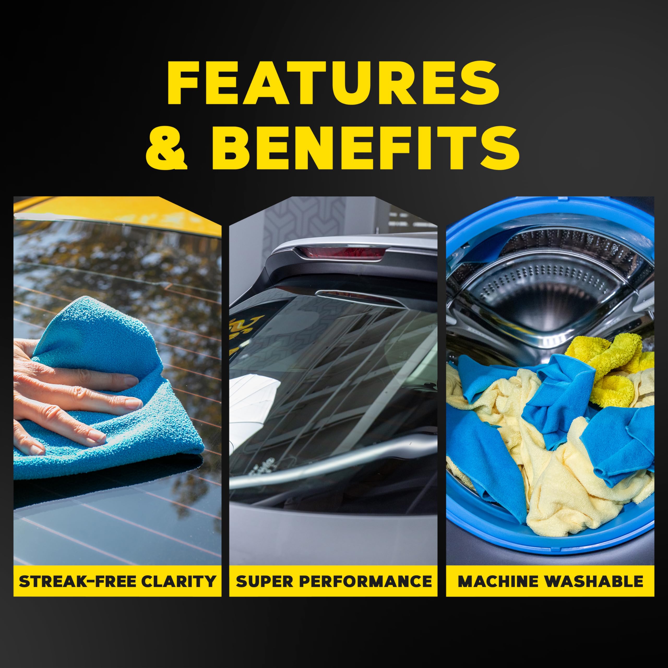 Foto 4 | Toallas De Vidrio Meguiar's X190300 Perfect Clarity, Paquete De 3 - Venta Internacional.
