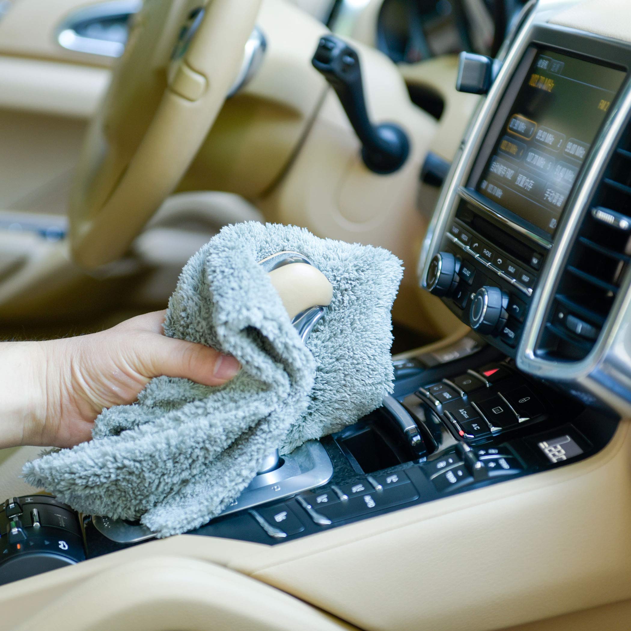 Foto 7 | Toallas De Microfibra Carcarez Para Secar Coches Y Lavar (gris) - Venta Internacional.