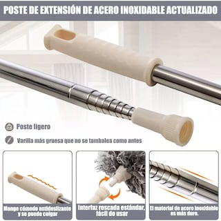 Foto 4 | Plumero de Microfibra Retráctil para Limpieza de Techo Eo Safe Imports Esi-10730 Gris