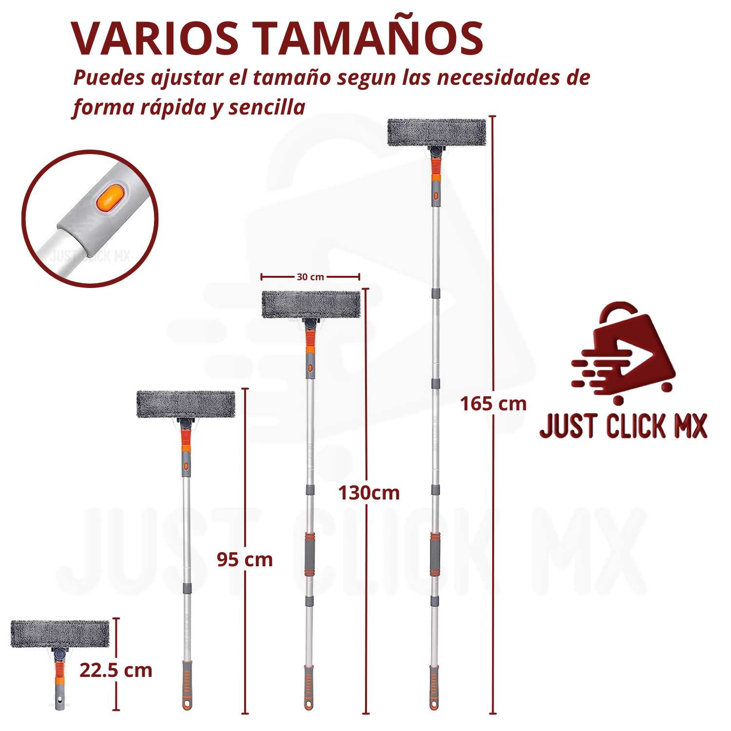 Foto 7 pulgar | Limpiador de Ventanas Extensible JustClick MX