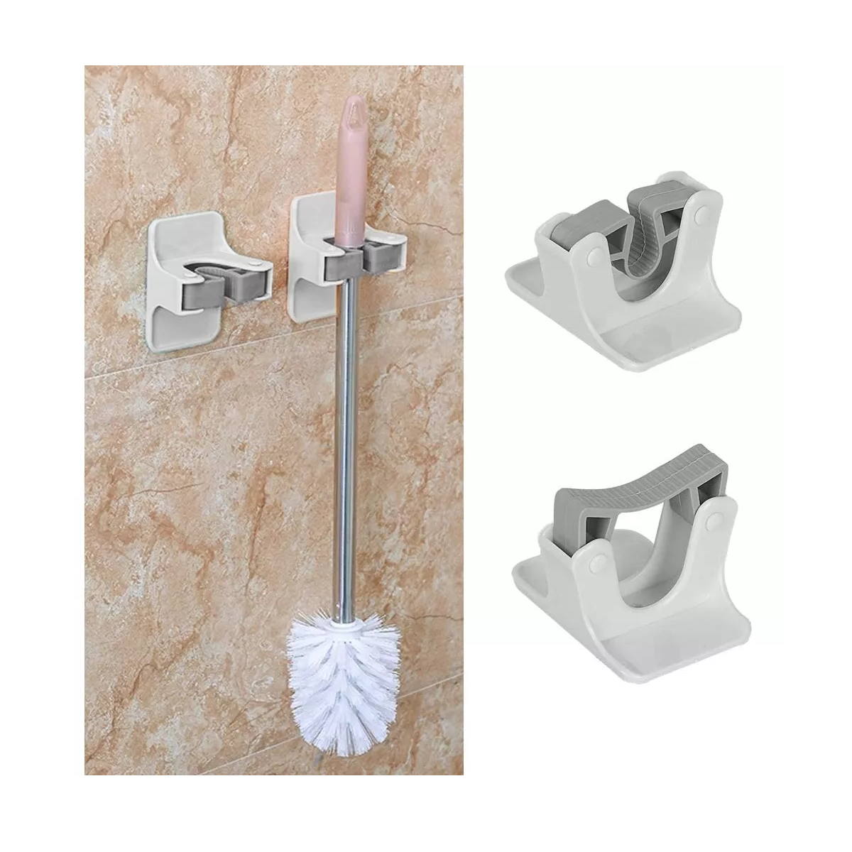 Foto 4 pulgar | Set Autoadhesivo Escobas Organizador Soporte Pared 4pieza Eo Safe Imports Esi-9977 Blanco