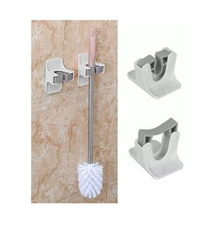 Foto 4 | Autoadhesivo Escobas Organizador Soporte Pared 4 Pieza Blanco