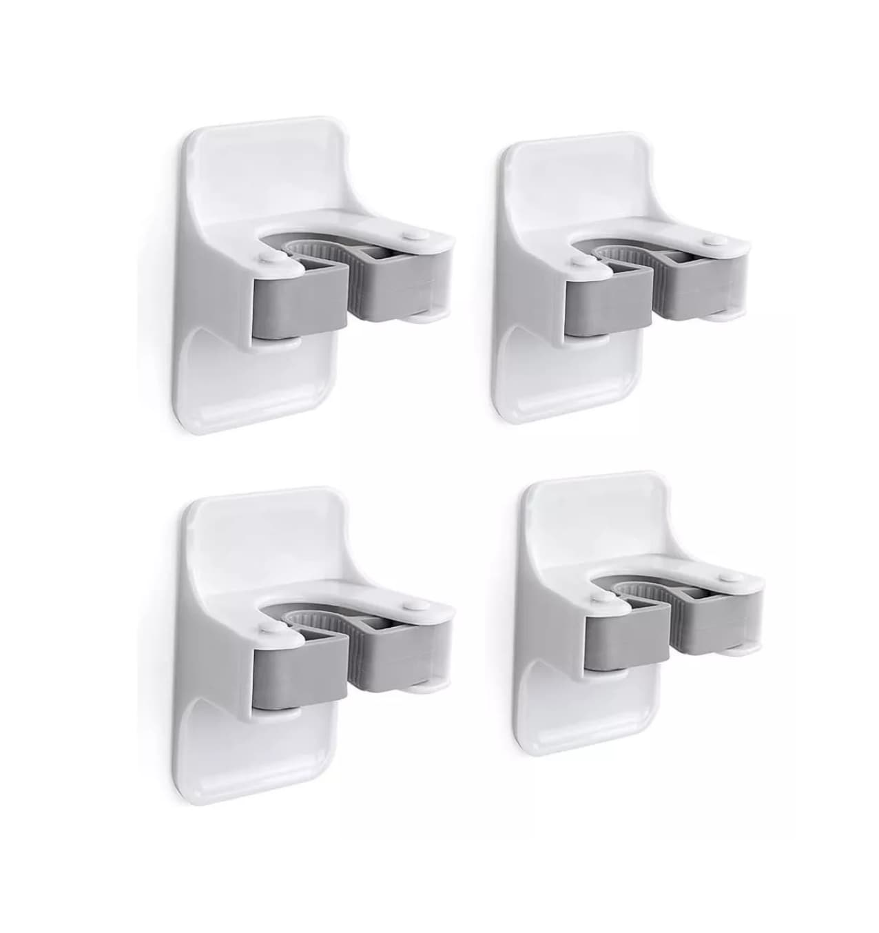 Autoadhesivo Escobas Organizador Soporte Pared 4 piezas Blanco $439