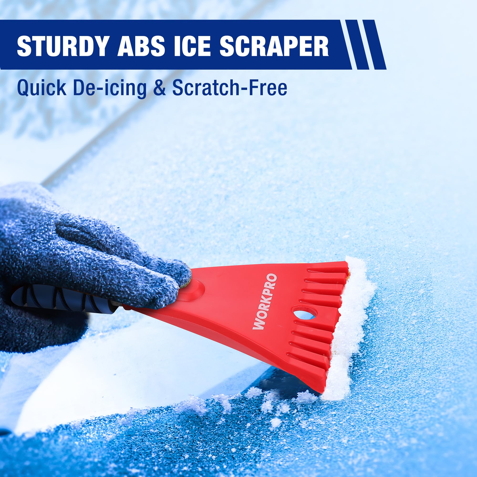 Foto 5 pulgar | Cepillo De Nieve Y Raspador De Hielo Workpro 27 Para Parabrisas De Coche - Venta Internacional.