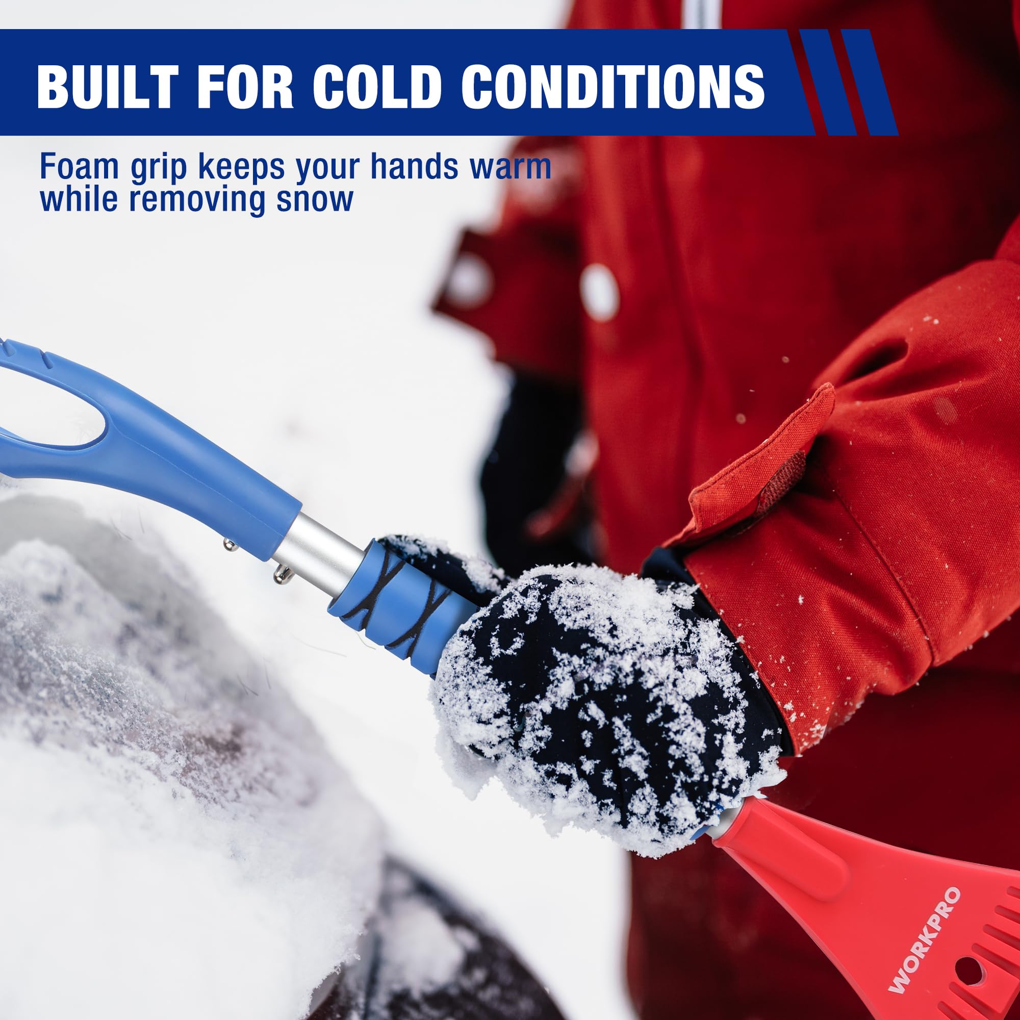 Foto 6 pulgar | Cepillo De Nieve Y Raspador De Hielo Workpro 27 Para Parabrisas De Coche - Venta Internacional.