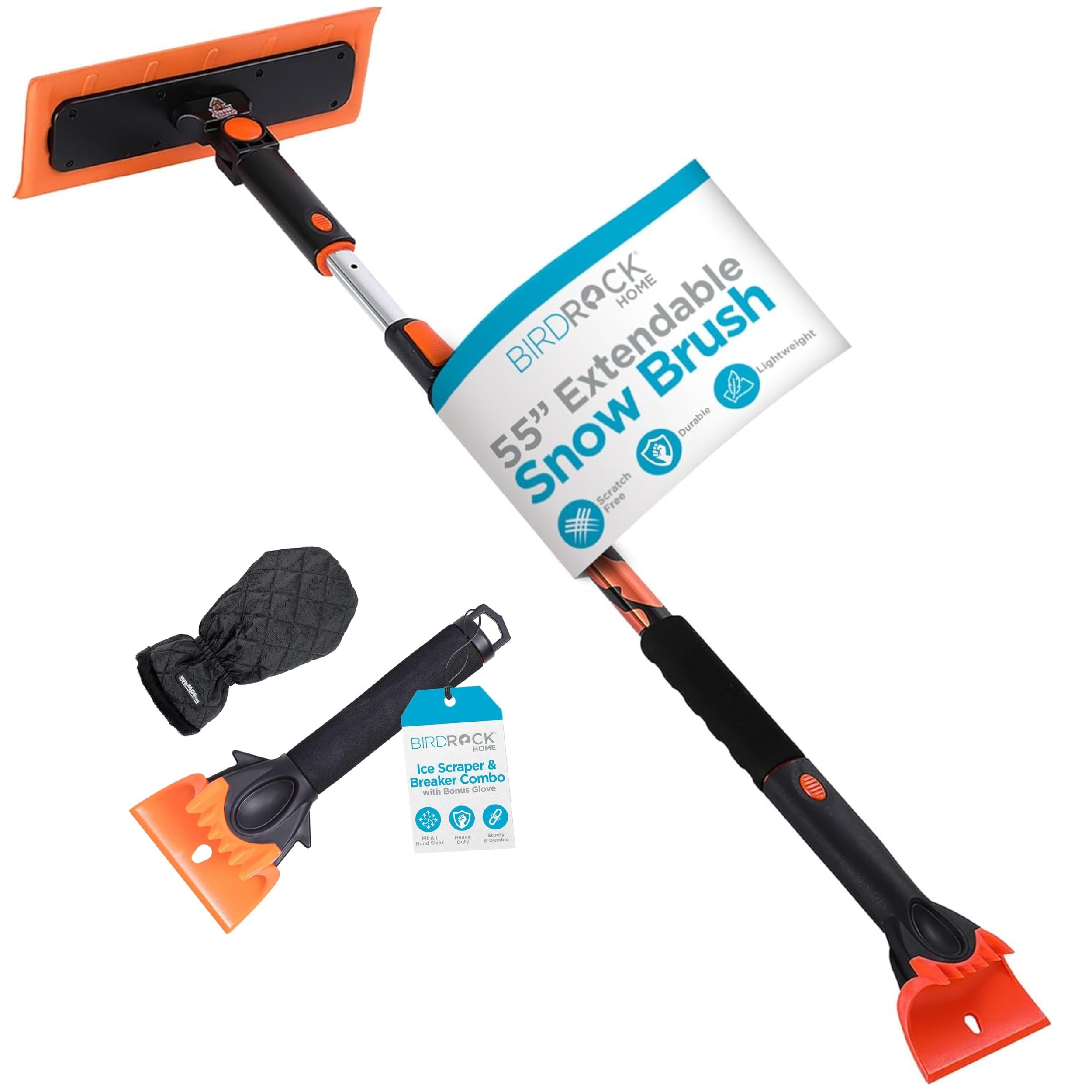 Foto 2 pulgar | Cepillo Para Nieve Birdrock Home, Extensible, 55 Cm, Con Guante Raspador De Hielo - Venta Internacional.