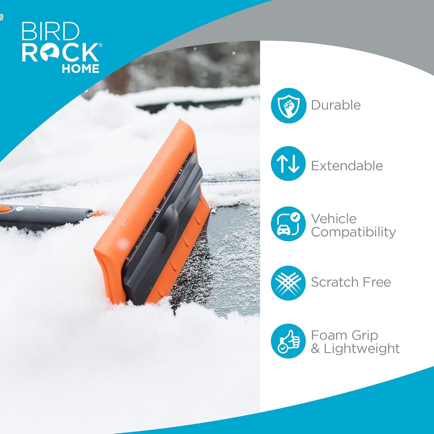 Foto 3 pulgar | Cepillo Para Nieve Birdrock Home, Extensible, 55 Cm, Con Guante Raspador De Hielo - Venta Internacional.