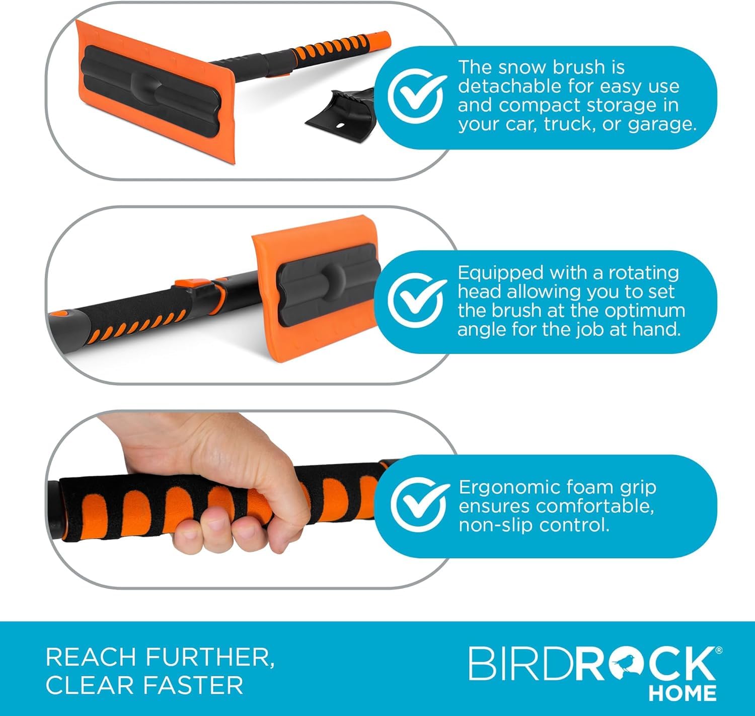 Foto 7 pulgar | Cepillo Para Nieve Birdrock Home, Extensible, 55 Cm, Con Guante Raspador De Hielo - Venta Internacional.