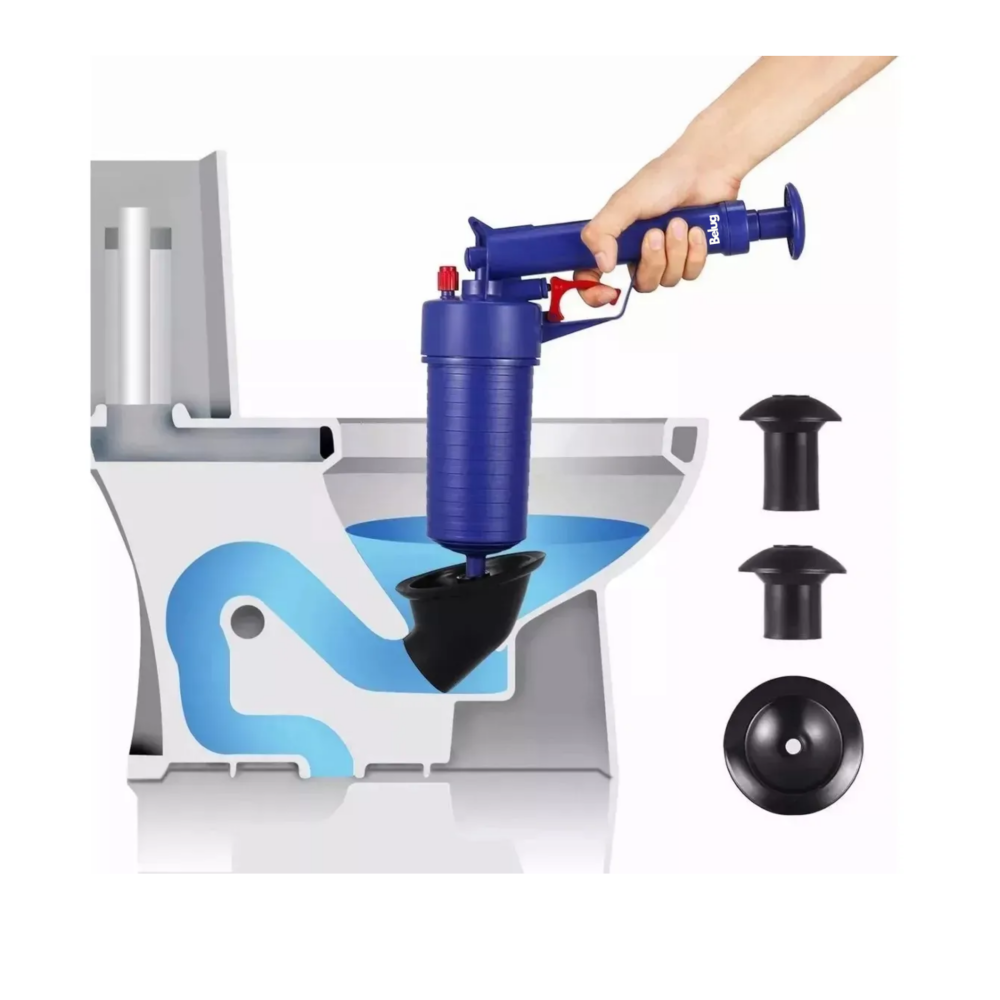 Foto 3 pulgar | Para Baño Practico Pistola Destapa Caños De Aire Comprimido Belug,  Azul