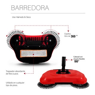 Foto 4 | Escoba Manual Andromeda Inc 70709 Rojo