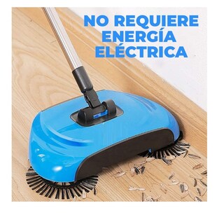 Foto 3 | Escoba Barredora Recogedor Manual 3en 1 Azul