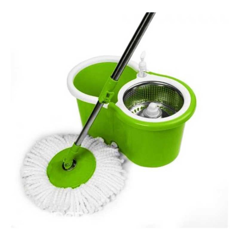 Foto 2 | Redzone Trapeador Exprimidor Automático Spin Mop Con Cubeta Giratorio 360 Con Un Mop De Repuesto color Verde