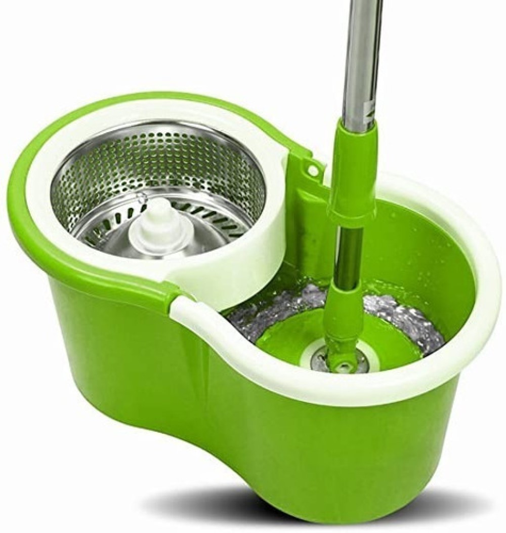 Foto 3 | Redzone Trapeador Exprimidor Automático Spin Mop Con Cubeta Giratorio 360 Con Un Mop De Repuesto color Verde